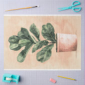 Waterverf Vedelbladige Vijgenplant Decoupage Tissuepapier (Craft)