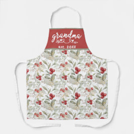 Waterverf Veenbes Takken Bessen Oma Est Schort