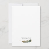 Waterverf Veer | Boho Verjaardagsuitnodiging Kaart (Achterkant)