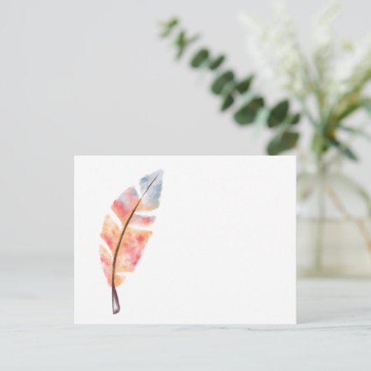 Waterverf Veer Briefkaart (Staand voorkant)