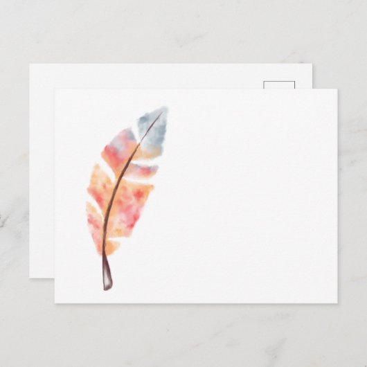 Waterverf Veer Briefkaart (Voorkant / Achterkant)