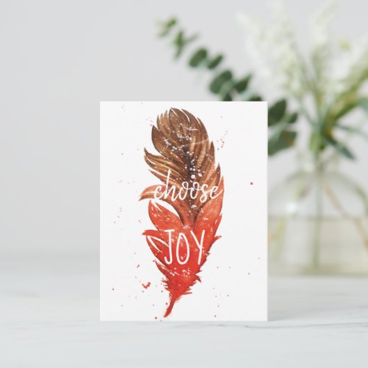 Waterverf veer // Kies Joy Briefkaart (Staand voorkant)