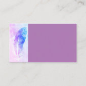 waterverf veer kunst op lavendel custom visitekaartje (Achterkant)