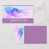waterverf veer kunst op lavendel custom visitekaartje (Voorkant / Achterkant)