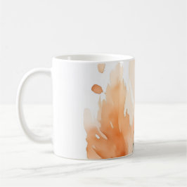 Waterverf Veer Kunstprint | Boho Oranje Teal K Koffiemok