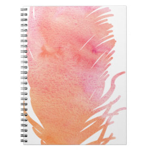 Waterverf veer roze boho notitieboek