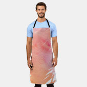 Waterverf veer roze boho schort (Gedragen)