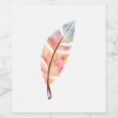 Waterverf Veer Wijn Etiket (Enkel label)