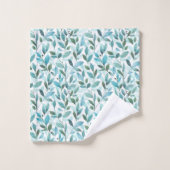 Waterverf veerbladpatroon bad handdoek (Wasdoekje)