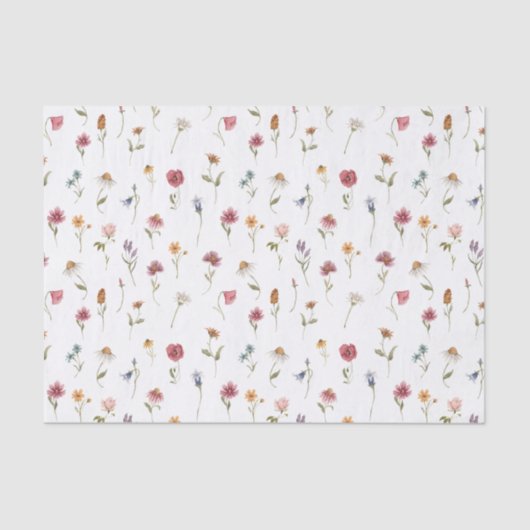Waterverf Veerbloem Patter Tissuepapier (Voorkant)