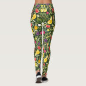Waterverf Vegan - eet de regenboog op Leggings (Achterkant)