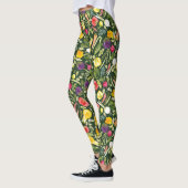Waterverf Vegan - eet de regenboog op Leggings (Links)