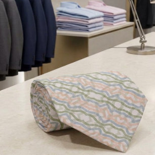 Waterverf vegende penseelstreken in zachte pastel stropdas