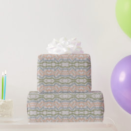 Waterverf vegende penseelstreken patroon in pastel cadeaupapier