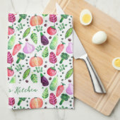 Waterverf Vegetable Garden Pattern Schort Theedoek (Quarter Fold)