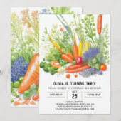 Waterverf Veggie Patch Verjaardag Kaart (Voorkant / Achterkant)