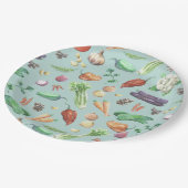 Waterverf Veggies & spices Patroon Papieren Bordje (Gekanteld)