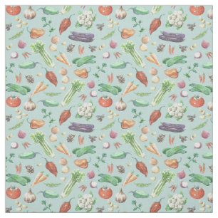Waterverf Veggies & spices Patroon Stof