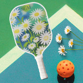 Waterverf veld dagen met monogram pickleball paddle