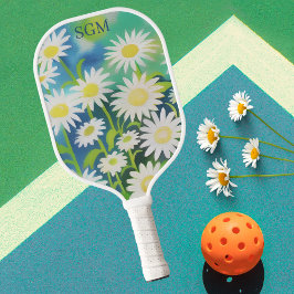 Waterverf veld dagen met monogram pickleball paddle