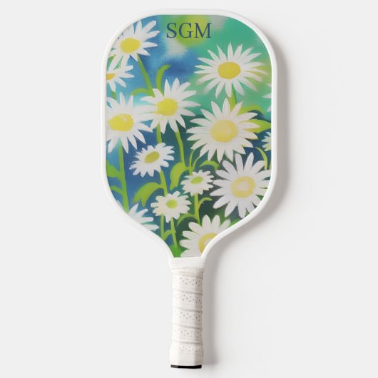 Waterverf veld dagen met monogram pickleball paddle (Achterkant)