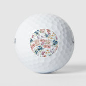 Waterverf veld florale handverf golfballen (Voorkant)