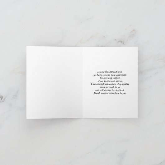 Waterverf veld wilde bloemen sympathie dank u bedankkaart (Binnen)