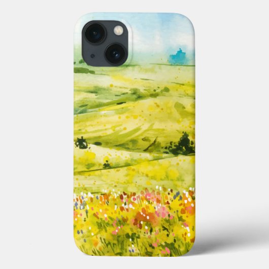 Waterverf Veldbloemen iPhone / iPad case (Achterkant)