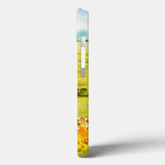 Waterverf Veldbloemen iPhone / iPad case (Achterkant / Links)