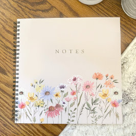 Waterverf Veldbloemen, slagnoten Notitieboek