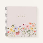 Waterverf Veldbloemen, slagnoten Notitieboek (Voorkant)