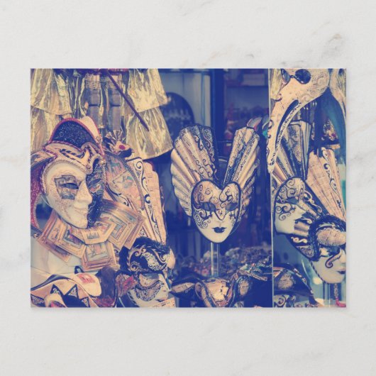  waterverf Venetiaans masker Briefkaart (Voorkant)