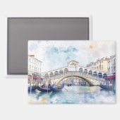 Waterverf Venetië, Italië Magneet (Voorkant / Achterkant)