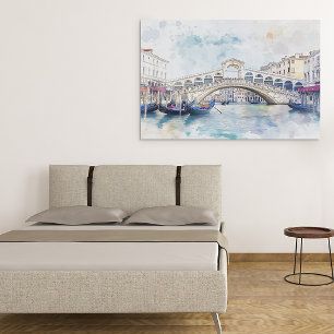 Waterverf Venetië, Italië Poster