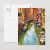 Waterverf Venetië schilderen Briefkaart (Voorkant / Achterkant)