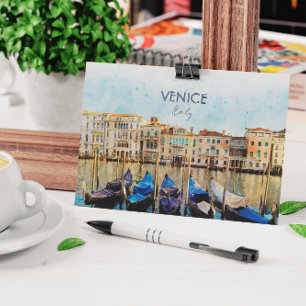 WATERVERF VENICE VENEZIA - Italië Reissouvenir Briefkaart