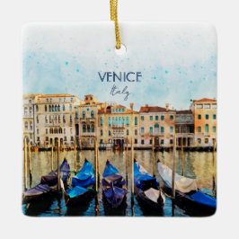 WATERVERF VENICE VENEZIA - Italië Reissouvenir Keramisch Ornament