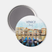 WATERVERF VENICE VENEZIA - Italië Reissouvenir Magneet (Voorkant / Achterkant)