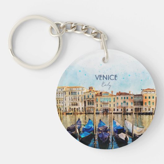 WATERVERF VENICE VENEZIA - Italië Reissouvenir Sleutelhanger (Voorkant)