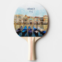 WATERVERF VENICE VENEZIA - Italië Reissouvenir Tafeltennisbatje