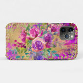 Waterverf ventilator Bouquet op frambozenroze Case-Mate iPhone Case (Achterkant (horizontaal))