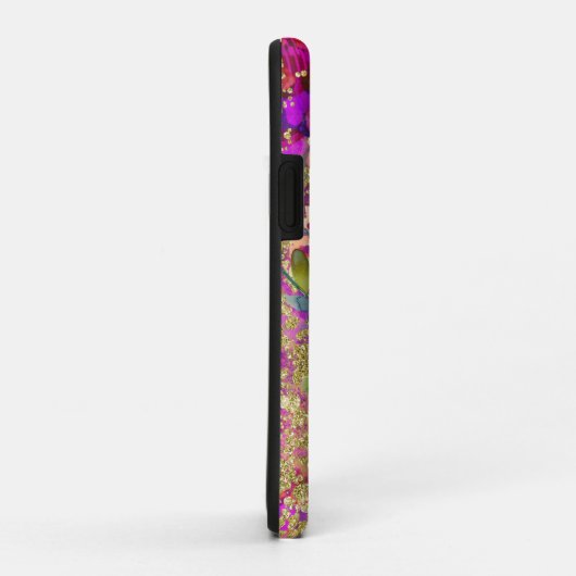 Waterverf ventilator Bouquet op frambozenroze Case-Mate iPhone Case (Achterkant/rechts)