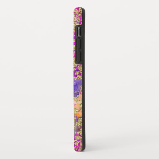 Waterverf ventilator Bouquet op frambozenroze Case-Mate iPhone Case (Achterkant/links)