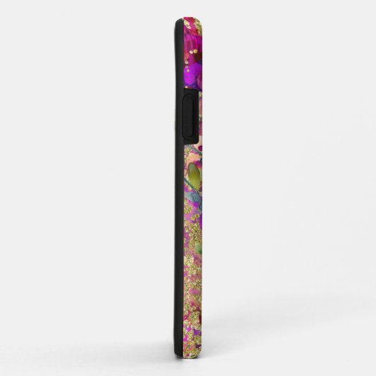 Waterverf ventilator Bouquet op frambozenroze Case-Mate iPhone Case (Achterkant/rechts)