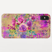 Waterverf ventilator Bouquet op frambozenroze Case-Mate iPhone Case (Achterkant (horizontaal))