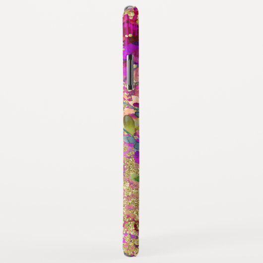 Waterverf ventilator Bouquet op frambozenroze Case-Mate iPhone Case (Achterkant/rechts)