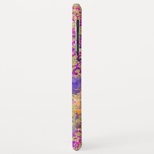 Waterverf ventilator Bouquet op frambozenroze Case-Mate iPhone Case (Achterkant/links)