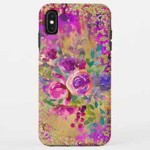 Waterverf ventilator Bouquet op frambozenroze Case-Mate iPhone Case