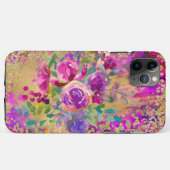 Waterverf ventilator Bouquet op frambozenroze Case-Mate iPhone Case (Achterkant (horizontaal))