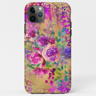Waterverf ventilator Bouquet op frambozenroze Case-Mate iPhone Case
